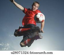 low angle vyhlad, od, soccer player, swingový