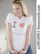 Woman modeling t shirt