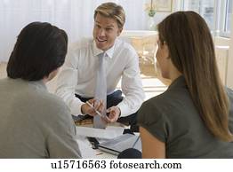 Couple meeting with financial advisor