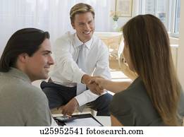 Couple meeting with financial advisor