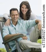 Portrait of couple outdoors