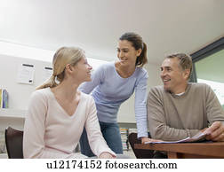 a, 肖像, 在中, a, 商业, group.