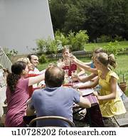 família, em, um, piquenique