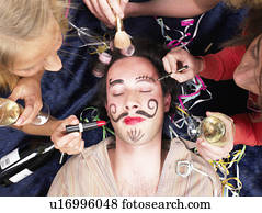 meninas, fazer, dormir, amigo