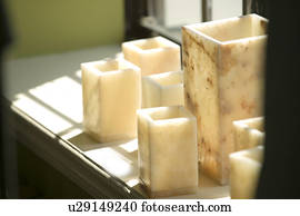 Collection of square candles