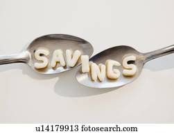 Assorted coins and paper currency