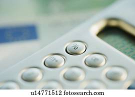 Close up of calculator