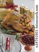 turquia ação graças, ligado, decorado, platter