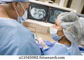 chirurgiens, pendant, une, opération