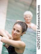 retrato, de, um, terapia água, instrutor