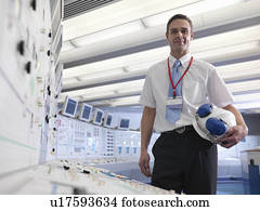 operador, com, capacete segurança