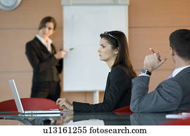 pessoas negócio, em, um, apresentação