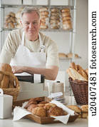 um, padeiro, em, um, panificadora