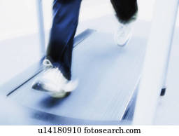 corrida num treadmill