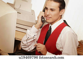 Man working on computer