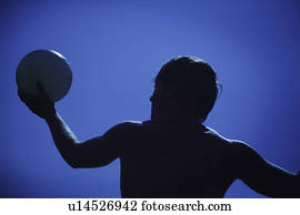 um, homem, com, um, voleibol