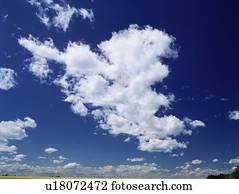Cumulus clouds in Alberta, Canada