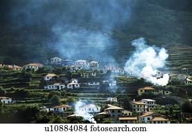 casas, em, vila, madeira, portugal