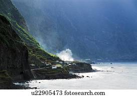 The Atlantic ocean in Madeira, Portugal