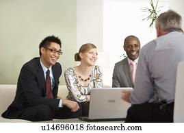 A casual business meeting