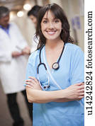 Female nurse smiling