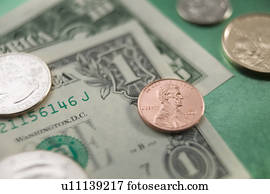 US currency and coins