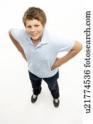 Full Length Portrait Of Young Boy