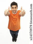 Full Length Portrait Of Young Boy