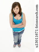 Full Length Portrait Of Young Girl