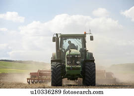 Tractor Preparing Soil
