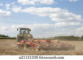 Tractor Preparing Soil