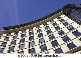 arquitetura, detalhe, de, um, edifício escritório