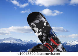 snowboard, e, mountain.