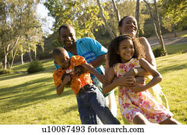 avós, e, grandchildren, parque