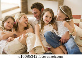 familie, hause familie, hause