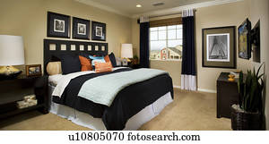 interior, de, quarto