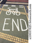 ciclo, pista, em, suburbano, meio ambiente