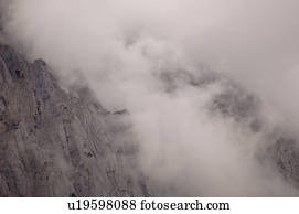 Low cloud over Rocky Mountains