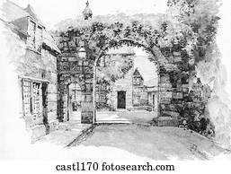 Uppingham チャペル 入口 イギリス イラスト Castl169 Fotosearch