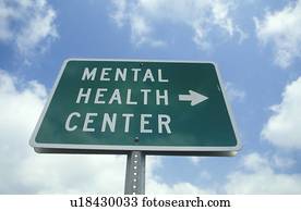 um, sinal, que, lê, “Mental, saúde, center”